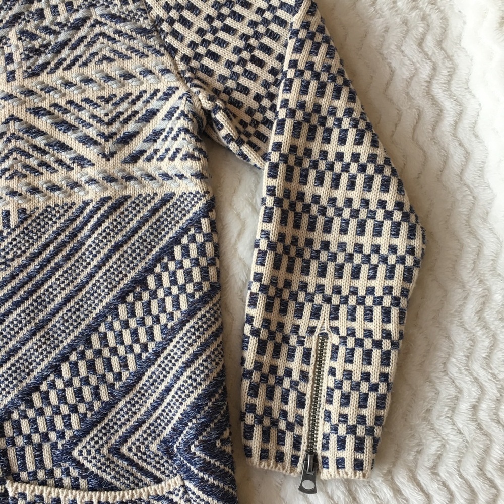 Lucky Brand Woven Open Front Fringe Cardigan - Picture 4 of 8